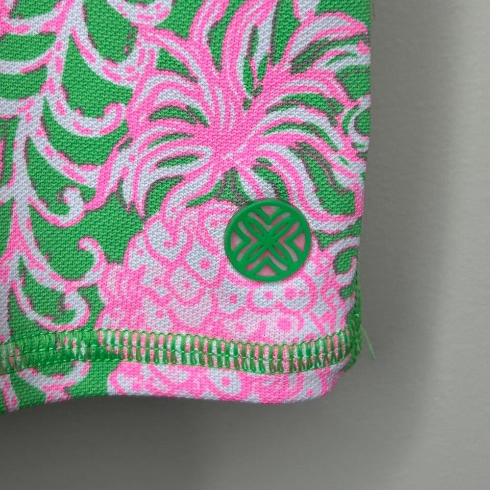 Lilly Pulitzer UPF 50+ Luxletic Maryana Skort Size L Fauna Green Pineapple Print - Picture 5 of 8